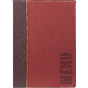 PORTA MENU' A4-24X34CM BORDEAUX TRENDY CON 1 INSERTO DOPPIO