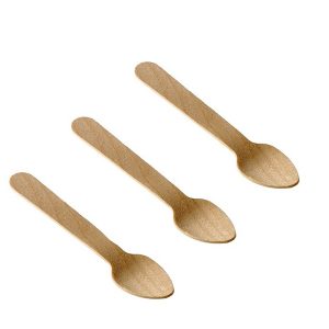 48 CUCCHIAINI IN LEGNO 9,5CM LEONE
