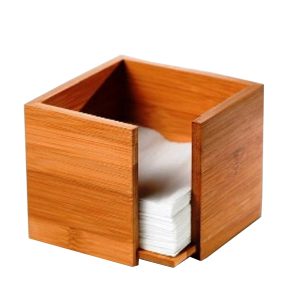 PORTATOVAGLIOLI IN BAMBOO 19X19X10CM NATURALE LEONE