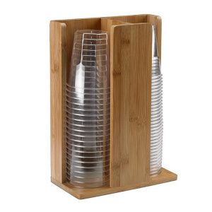 PORTABICCHIERI IN BAMBOO 21X11X30CM NATURALE LEONE