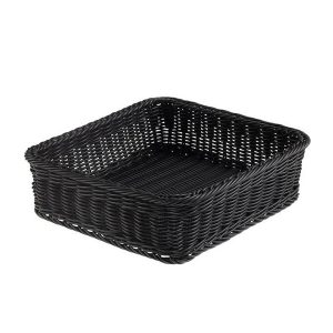 CESTINO VANITY POLIPROPILENE QUADRATO 32,5X32,5X10H CM NERO LEONE