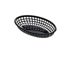 CESTINO AMERICANO OVALE IN PLASTICA 27,5X17,5X4CM NERO LEONE
