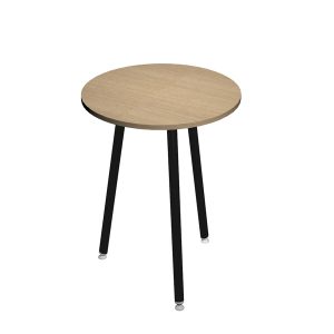 TAVOLO ALTO TONDO Ø80XH105CM NERO/ROVERE SKINNY METAL