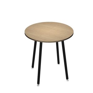 TAVOLO ALTO TONDO Ø100XH105CM NERO/ROVERE SKINNY METAL