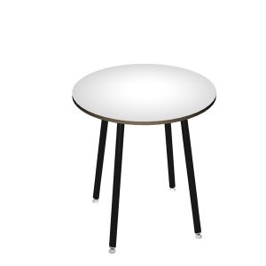 TAVOLO ALTO TONDO Ã˜100XH105CM NERO/BIANCO SKINNY METAL