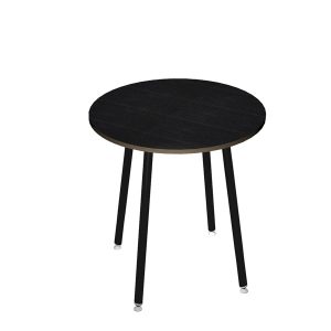TAVOLO ALTO TONDO Ø100XH105CM NERO/NERO VENATO SKINNY METAL